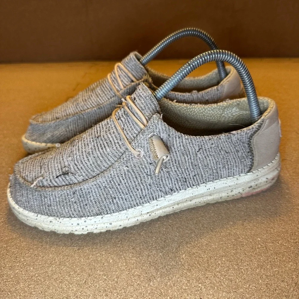 Hey Dude Wendy Stretch Rose‎ Grey Slip On Loafers Womens Size 8 121416830